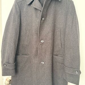 Anthony of London Charcoal Grey Wool Blend Car Coat - Size M